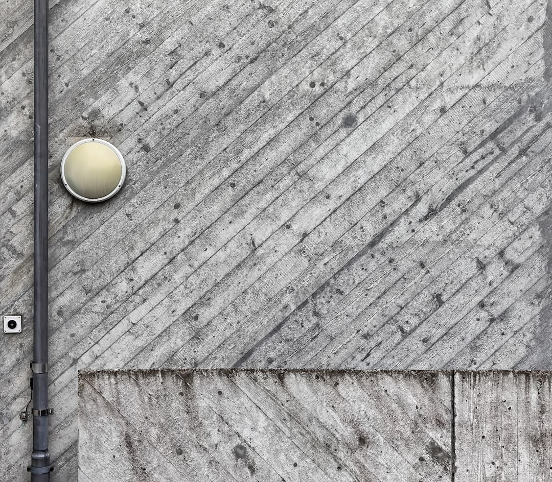 Board-formed concrete wall